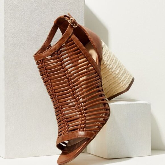 JUSTFAB  Woven Wanderlust Heeled Sandal 8 NEW - Picture 2 of 6